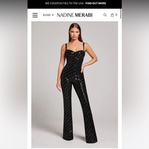 NADINE MERABI Hailey Black Jumpsuit